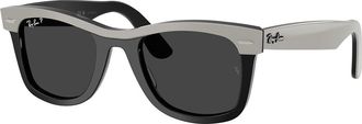Ray-Ban RB2240F Wayfarer Asian Fit Polarized 144248 Mens Sunglasses Black Size 52