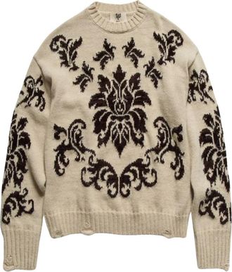 Aniye By Tulan Pullover - Dames - Ronde hals truien - Beige - M - Wol - Truien & Vesten