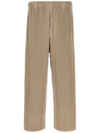 Homme Pliss&eacute; Issey Miyake September trousers - Neutrals