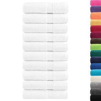 Berkfield Home Premium Hand Towels SOLUND 50pcs White 50x100cm 600gsm