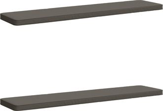 vidaXL Cojines Para Banco De 2 Piezas Vught 2 Uds. 100% Poli&eacute;ster Gris Vidaxl