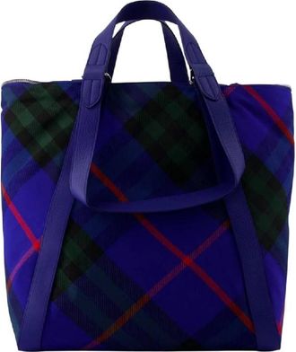 Burberry Check Print Adjustable Shoulder Straps Tote Bag
