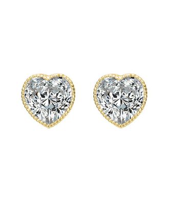 Rachel Glauber 14K Diamond Cz Earrings
