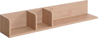Hhg Estanter&iacute;a De Pared Hhg-428, Estanter&iacute;a Colgante Estanter&iacute;a De Madera Estanter&iacute;a Flotante, 3 Compartimentos 20x120x21cm, Beige