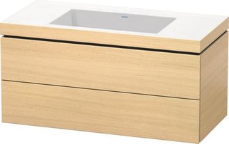 Duravit Lavamanos Duravit L-cube Con Base Mural, 100x48 Cm, 2 Cajones