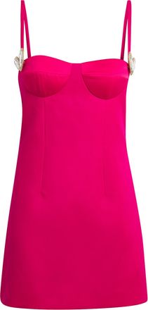 Area Heart-Motif Twill Mini Dress Size S