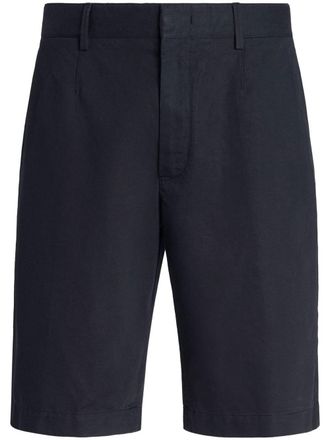 Ermenegildo Zegna Summer cotton-linen chino shorts - Blue