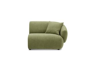 Castlery Auburn Right Arm Sofa Customized, (Washed Chenille) Moss, Machine Washable, Modular for Green