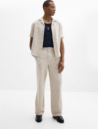 Le 31 Mens Floral jacquard pant Bristol fit - Loose