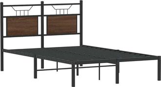 vidaXL Bed Frame without Mattress Brown Oak 120x200 cm Engineered Wood vidaXL
