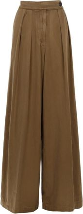Dries Van Noten Brown Relaxed Pleated Pants