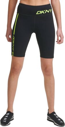 DKNY Sport High-Waist Bike Shorts In Sour Apple