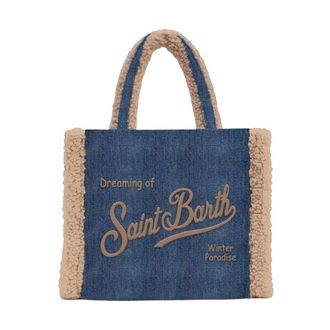 MC2 Saint Barth Vanity Mini Shearling - - Bags - Donna - Blu - ONE SIZE