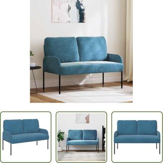 vidaXL vidaXL Cuscino morbido - Divani con cuscino 110cm Blu Legno compensato