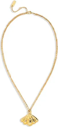 Chlo&eacute; Double Chain Mirror Pendant Necklace in Gold/silver Mirror at Nordstrom