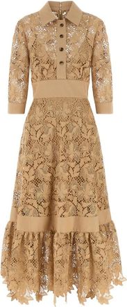 Elie Saab Kleedjes - Dames - Maxi kleedjes - Beige - S - Kleedjes