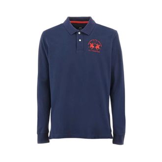 La Martina Heren, Tops, Blauw, Maat: XL Katoen