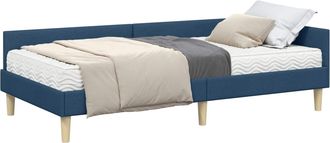 vidaXL Estructura De Cama Esquina Con Colch&oacute;n 2 Uds. Azul 100 X 200 Cm Vidaxl