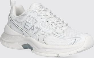 Emporio Armani Low-Top Mesh Trainers with Printed Logo and Rubber Sole