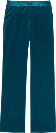Paco Rabanne Straight-leg Velvet Trousers - Turquoise - 40 (UK12 / M)