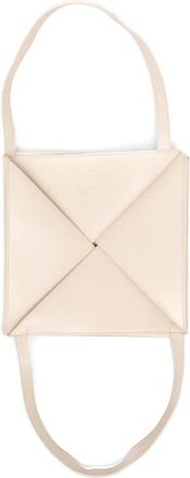 Nanushka Womens The Origami Tote Beige Polyurethane