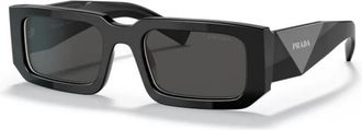 Prada Rechthoekige Zonnebril - unisex - Zonnebrillen - Zwart - 53 MM - Accessoires