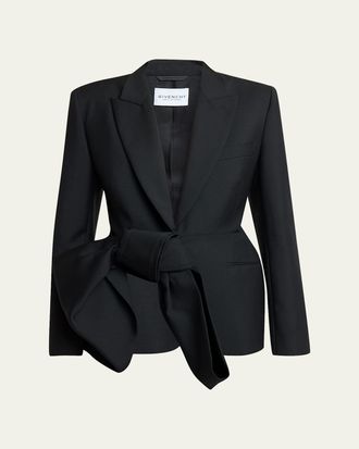 Givenchy Wool-Mohair Bow Jacket