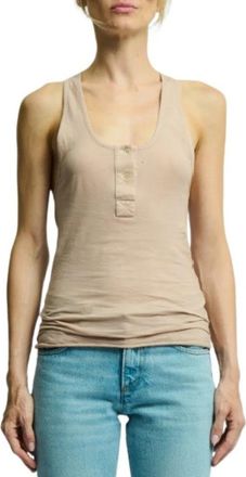 Haikure Caroline Top - Dames - Tops zonder mouwen - Beige - S - Tops