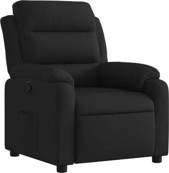 vidaXL Sill&oacute;n Reclinable De Tela Negra Vidaxl