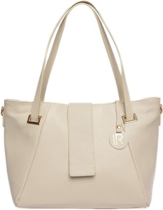Isabella Rhea Beige Rundleer Tas