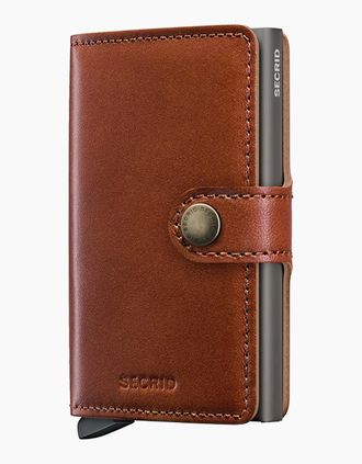 Secrid Mens SECRID MINI WALLET TEXANO SADDLE - Brown - Size: 1 size