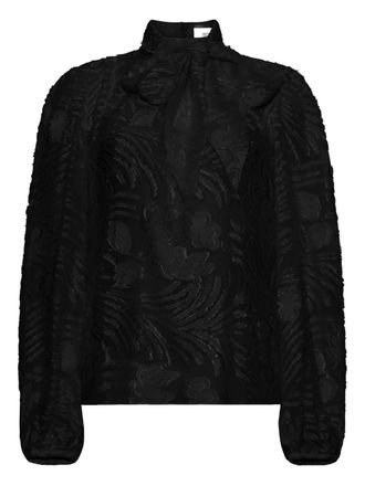 Adam Lippes Blusa Joan con fiocco - Nero