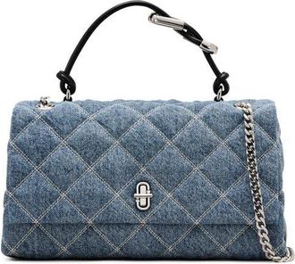Marc Jacobs The Quilted Denim Dual Chain Shoulder Bag in Light Wash Indigo at Nordstrom
