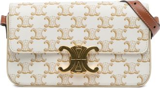 Celine Cream Triomphe Claude Shoulder Bag
