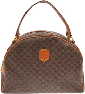 Celine Pre-owned Handbags, female, Brown, Size: ONE SIZE Pre-owned Coated Canvas Shoulder Bag