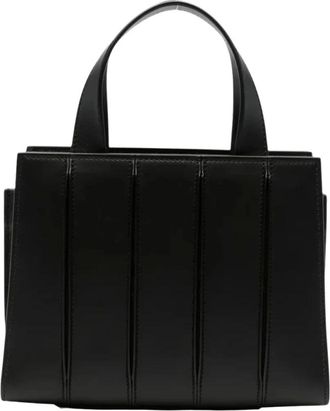 Max Mara Bolso Tote de Cuero con Paneles - Bags - Mujer - Negro - ONE SIZE