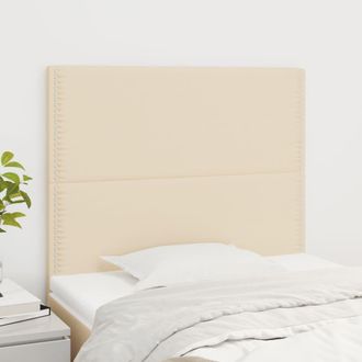 vidaXL Cabeceros 2 Unidades De Tela Color Crema 90x5x78/88 Cm Vidaxl