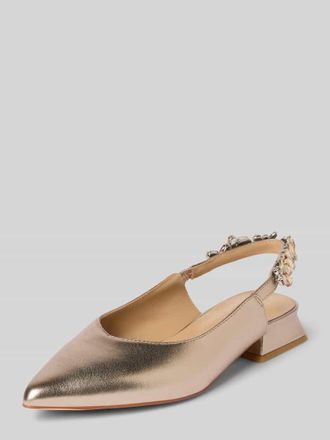 Alma En Pena Ballerina mit Blockabsatz in Metallic Braun, Gr&ouml;&szlig;e 37