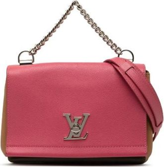 Louis Vuitton Pre-owned Lock Me II BB - Dames - Vintage Handtas - Roze - ONE Size - Leer - Vintage
