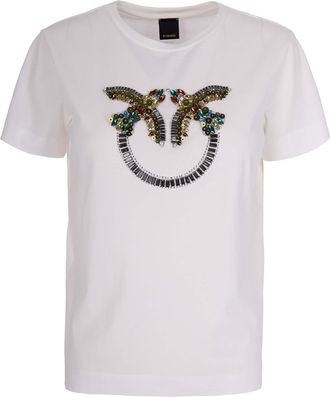 Pinko Short-Sleeved Jersey Cotton T-Shirt