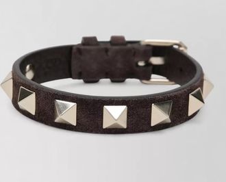 Valentino Garavani leather rockstud bracelet