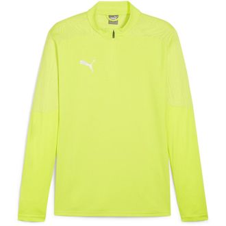 Puma Heren Team Final trainingsfleece met kwartritssluiting (Geel)