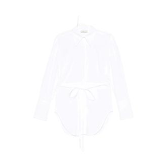 Blumarine Kleedjes, Dames, Wit, 2Xs, Katoen, Witte Katoenen Knoopshirt