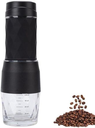 OEM Cosensi - Cafetera Port&aacute;til - Mini M&aacute;quina De Espresso - Cafetera De Mano - Negra - Apta Para C&aacute;psulas Y Caf&eacute; Molido - Ideal Para
