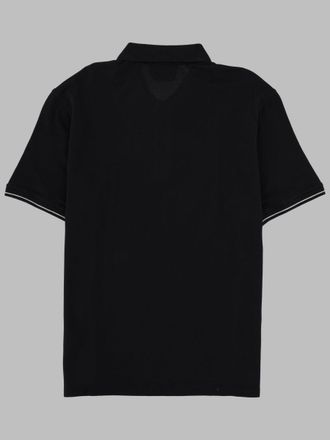 C.P. Company Cotton-Polyamide Blend Polo Shirt - Black