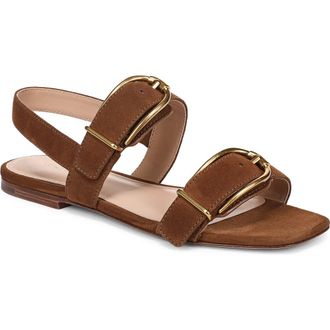 Veronica Beard Maglio-2 Genuine Calf Hair Sandal in Chestnut at Nordstrom, Size 9.5