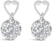 House of Brilliance 14K White Gold 1 1/4 cttw Round Cut Diamond Earrings at Nordstrom