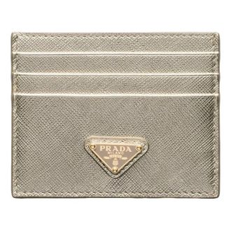 Prada (WMNS) PRADA SS26 Saffiano Leather Card Holder Pyrite 1MC025-QHH-F0846