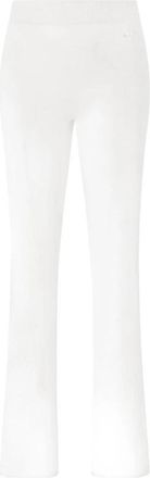 Genny Wijde Pijpen Broek - Dames - Wijde Broeken - Wit - XS - Leer - Broeken