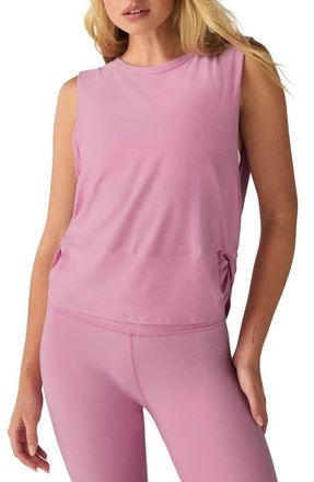 Beyond Yoga Featherweight Side Twist Tank in Pink Haze Heather at Nordstrom, Size X-Large